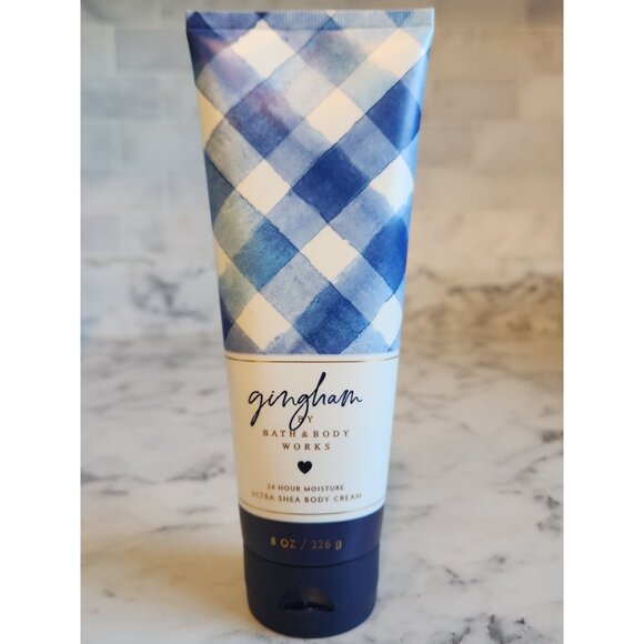 Gingham Bath & Body Works 24 Hour Moisture Ultra Shea Body Cream 8 Oz / 226 G - Picture 1 of 5